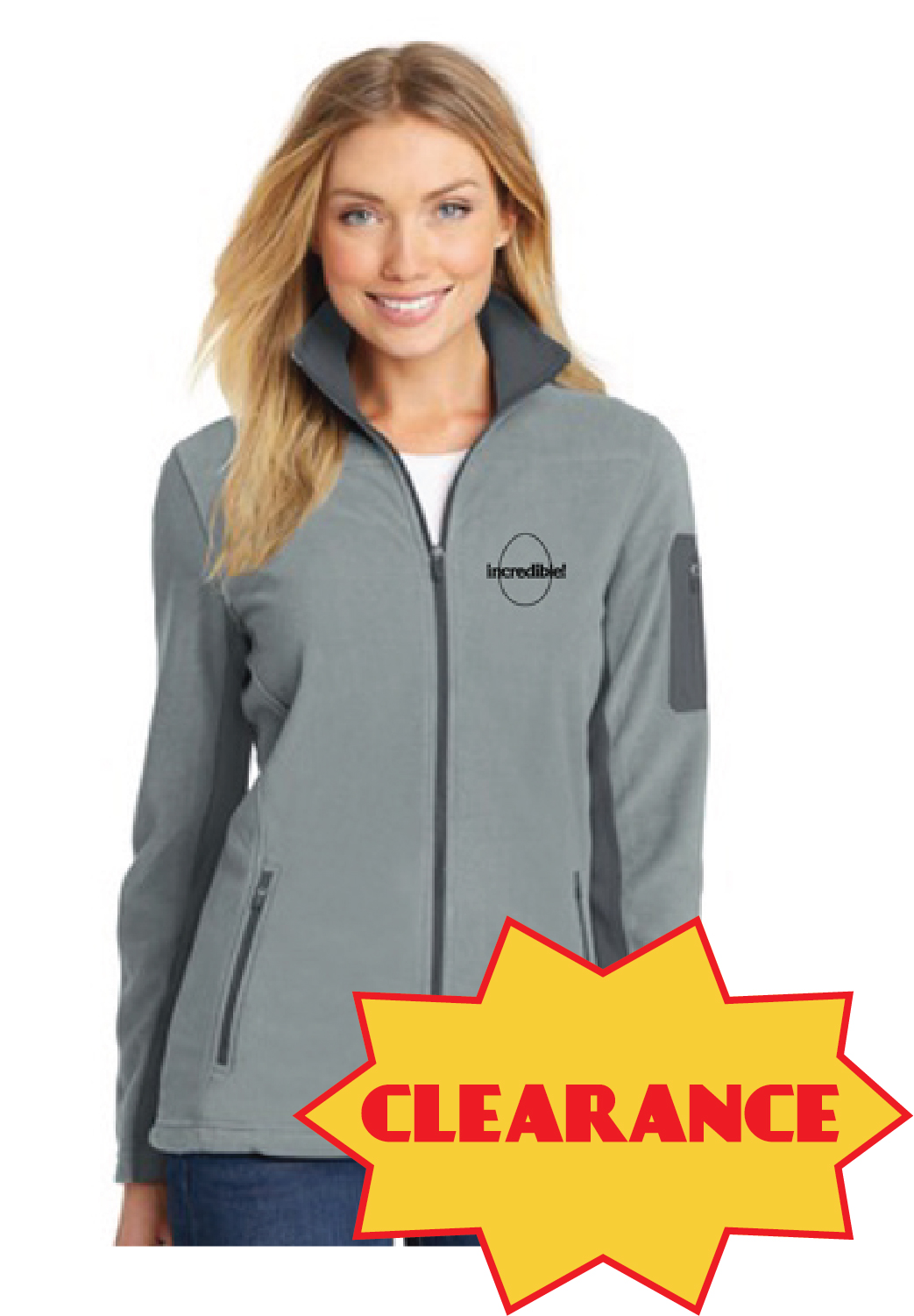 Women's Full-Zip Fleece Jacket (Gray)